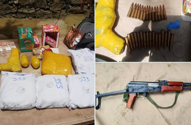 एके-47 राइफल के साथ 30 करोड़ रुपये की हेरोइन बरामद