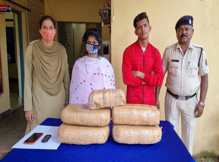 महिला समेत गांजा तस्कर पकड़ाए