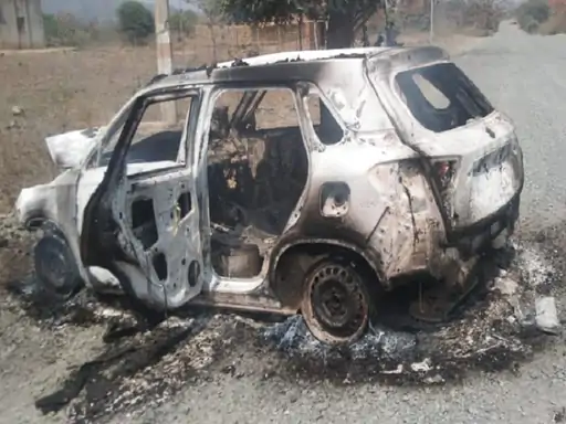 कार में जिंदा जला महिला डॉक्टर का परिवार
