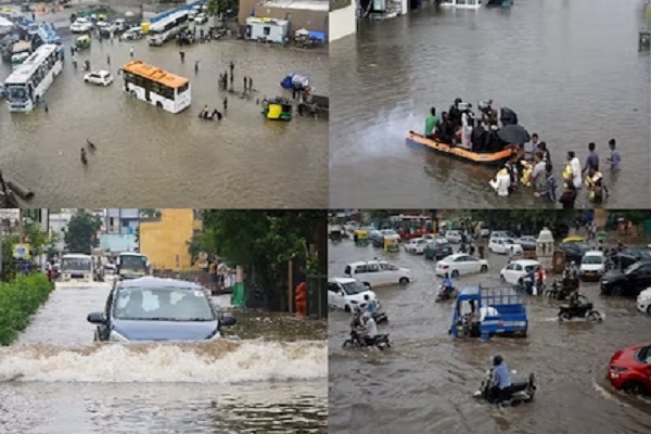 भारी बारिश से उफान पर नर्मदा नदी, 12000 लोगों को सुरक्षित स्थान पर किया गया स्थानांतरित
