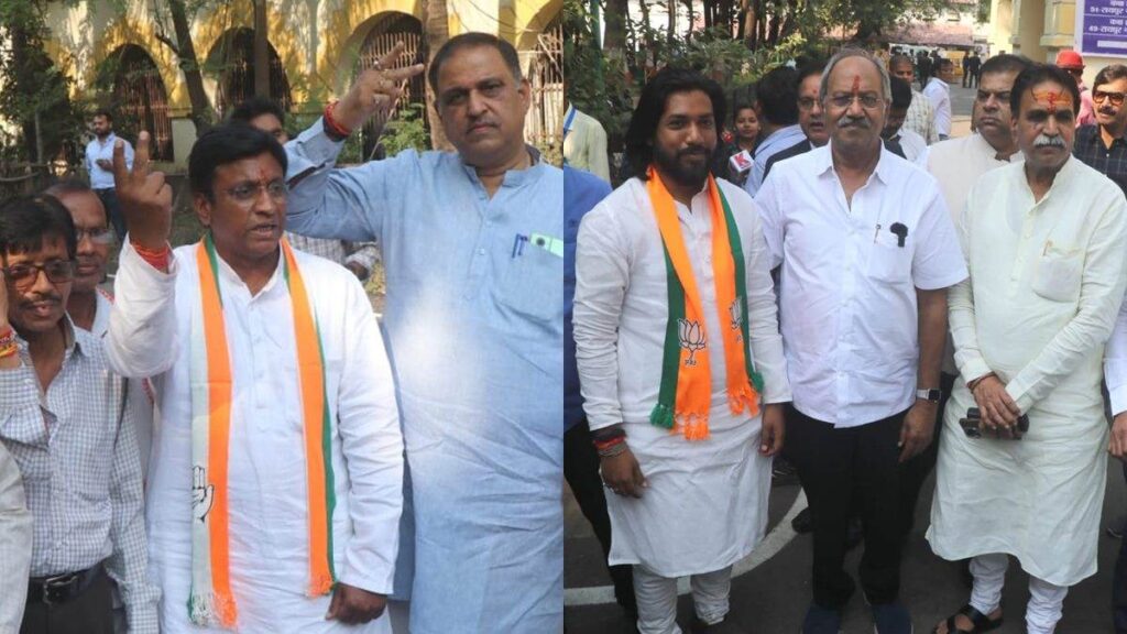 BJP प्रत्याशियों ने भरा नामांकन फॉर्म, बृजमोहन व कांग्रेस के पंकज सहित 19 प्रत्याशियों ने किया जमा  नामांकन पत्र