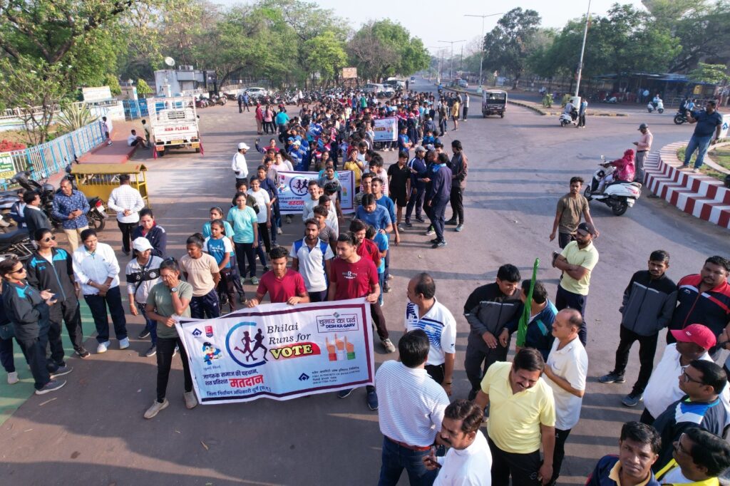सेक्टर 9 हॉस्पिटल चौक से ग्लोब चौक तक मैराथॉन का हुआ आयोजन