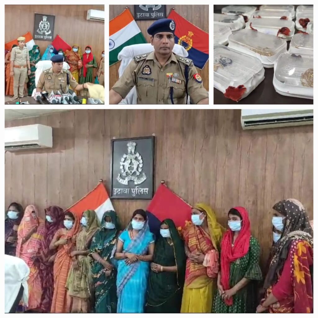 अंतर्जनपदीय चोर गैंग की 14 महिलाएं नौ लाख के जेवरात के साथ गिरफ्तार