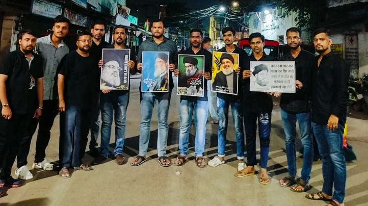 हिजबुल्ला चीफ नसरल्लाह की मौत पर छत्‍तीसगढ़ में प्रदर्शन, रायपुर में शिया समुदाय ने निकाला कैंडल मार्च