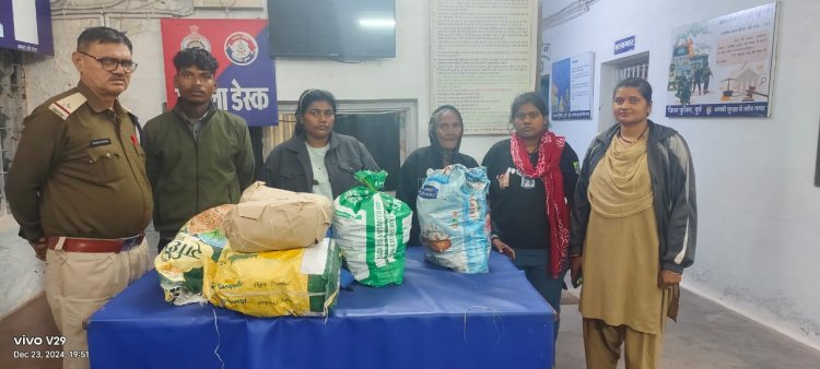 गांजा और शराब बेचने वाले दो नाबालिग सहित 6 गिरफ्तार, 16 किलो गांजा एवं 150 पौवा शराब जब्त