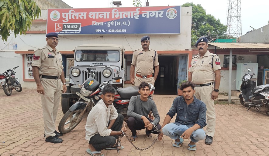 सशक्त एप के माध्यम से थाना भिलाई नगर क्षेत्र मे चोरी हुये मोटर सायकल को बरामद करने में मिली सफलता