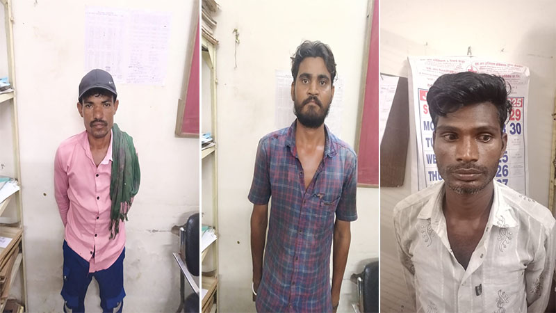 लोहे का धारदार हथियार लेकर लहराते हुए आम लोगों को डराने धमकाने वाले आए पुलिस की गिरफ्त में