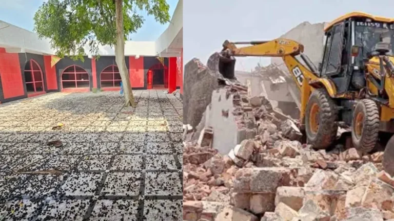 अय्याशी का अड्डा बन गया था दरगाह में बना बंगला, पुलिस ने चलाया बुलडोजर