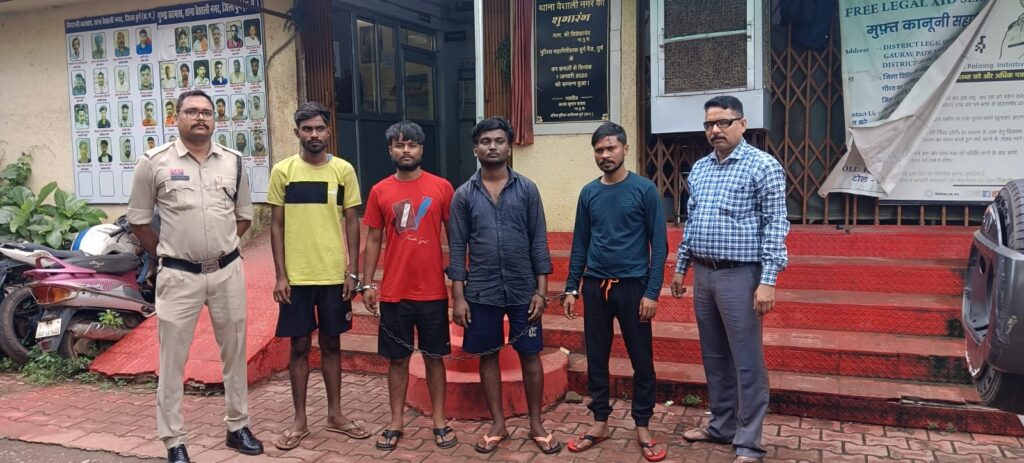 जान से मारने की नियत से बेस बॉल, डण्डा एवं रॉड से हमला करने वाले फरार आरोपियों को पकड़ने में मिली सफलता