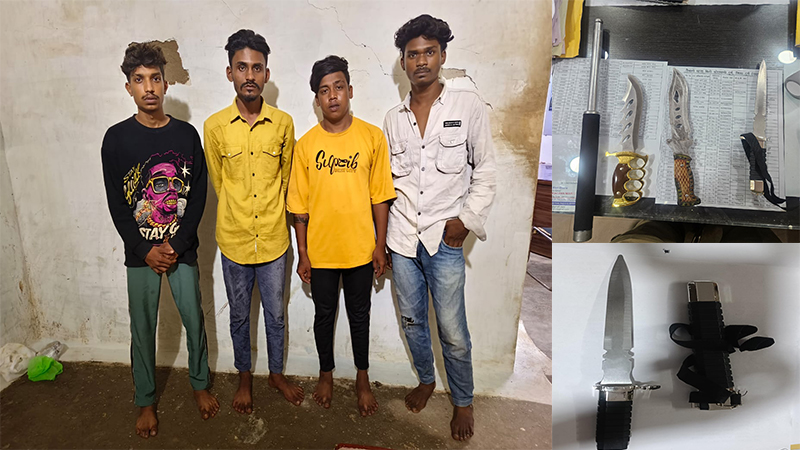 गणेश उत्सव पंडालो के आसपास धारदार हथियार लेकर गुण्डागर्दी करने वाले आरोपी आए पुलिस के गिरफत में