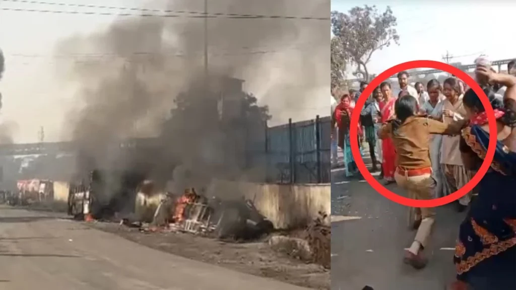 रायगढ़ में कोल ब्लॉक के विरोध में धरने पर बैठे ग्रामीणों और पुलिस के बीच हिंसक झड़प, महिला टीआई के साथ मारपीट